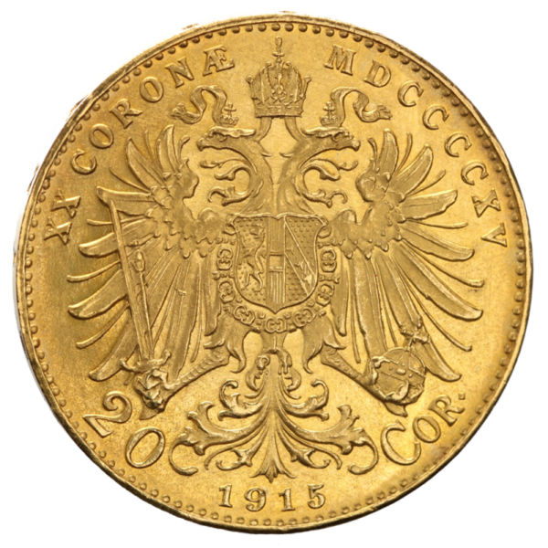 20 Kronen Franz Joseph I Österreich Gold 1915 Neuprägung Baltic