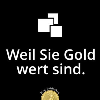 Spruch: Weil Sie Gold wert sind mit einer Goldmuenze_Baltic Edelmetalle